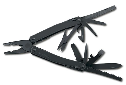 Мультитул VICTORINOX SwissTool Spirit XBS, 105 мм, 27 функций, чёрный, в нейлоновом чехле