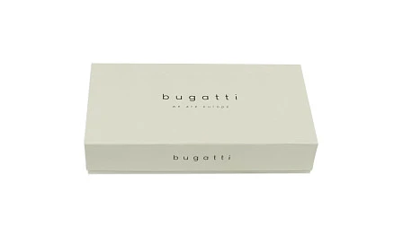 Ключница BUGATTI Primo, чёрная, натуральная воловья кожа, 12,5х0,5х7 см