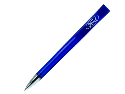 Ручка шариковая, пластиковая, фрост, синяя/серебристая, Z-PEN
