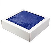 Плед мягкий флисовый Super Soft  Comfort, 125*150 см,синий 654С, в подарочной белой крафтовой коробке с окошком