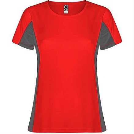 Спортивная футболка SHANGHAI WOMAN женская, КРАСНЫЙ/ТЕМНЫЙ ГРАФИТ S