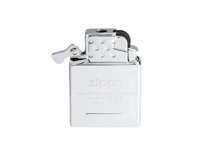 Газовый вставной блок для широкой зажигалки Zippo, одинарное жёлтое пламя, нержавеющая сталь