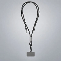 Шнурок-держатель для телефона с зарядным кабелем USB-C на USB-C/Lightning Lany Eco Charge, серый