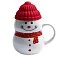 Кружка SNOWMAN с крышкой, белый с красным, 380мл, фарфор, силикон small_img_2