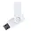 Флеш накопитель USB 2.0 Twister Assembly 16GB, пластик Софт Тач/металл, белый/белый_белый