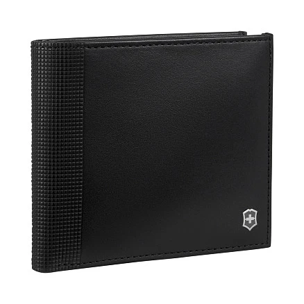 Портмоне VICTORINOX Altius Alox с защитой от сканирования RFID, чёрное, натуральная кожа, 10x2x11 см