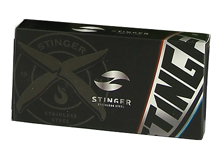 Нож складной Stinger, 90 мм (серебристый), материал рукояти: сталь/дерево (серебристо-коричневый)