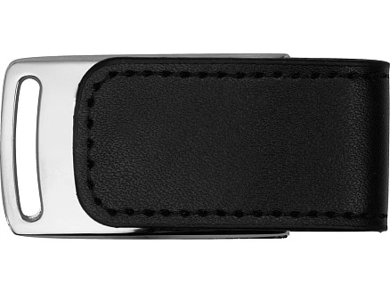 Флеш-карта USB 2.0 16 Gb с магнитным замком Vigo, черный/серебристый