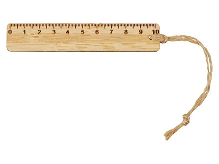 Закладка с линейкой из бамбука Bookmark, натуральный
