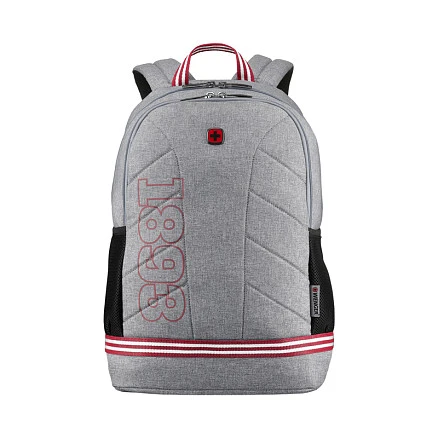 Рюкзак WENGER Collegiate Quadma 16”, серый, 100% полиэстер, 33х17х43 см, 22 л