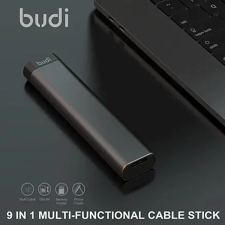 Многофункциональная подставка Budi 9 в 1 и набор адаптеров с кабелем для смартфона, для путешествий