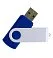 Флеш накопитель USB 2.0 Twister Color Mix 16GB, пластик Софт Тач/металл, синий/белый small_img_3