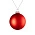 Елочный шар Finery Matt, 8 см, матовый красный_8 см