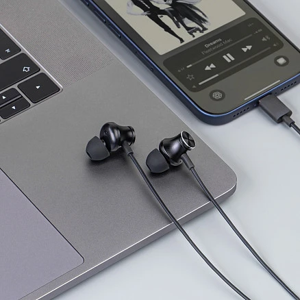Стереогарнитура Stereo Aura ANC, USB-C, черный, Deppa