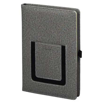 Ежедневник  Smart Wallet Cambric  A5, серый, недатированный, в твердой обложке с поролоном