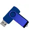 Флеш накопитель USB 2.0 Twister 8GB, пластик Софт Тач/металл, синий/синий small_img_2
