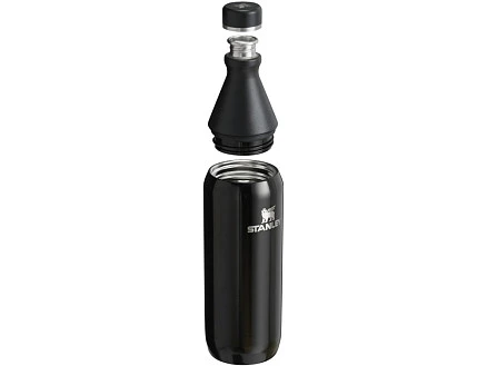 Бутылка для воды Stanley All Day Slim объемом 600 мл - черный глянцевый