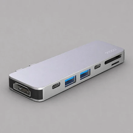 USB-C адаптер для MacBook 7-в-1, серебро, Deppa