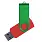 Флеш накопитель USB 2.0 Twister Сolor Mix 16GB, пластик Софт Тач/металл, красный/зеленый_КРАСНЫЙ 12