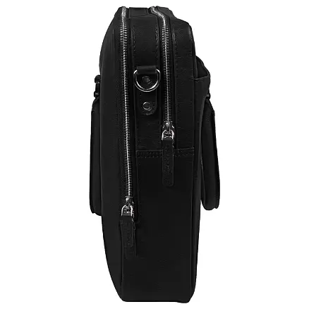 Портфель для ноутбука Vancouver Leather из натуральной кожи, черный