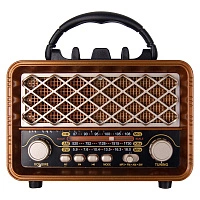 Ретро радио в стиле радиолы, диапазон частот  AM FM SW, USB, Bluetooth, Heritage Timeless, цвет светло-коричневый