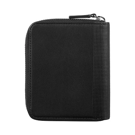 Портмоне VICTORINOX Altius Alox на молнии, чёрное, натуральная кожа, 12x2x10 см