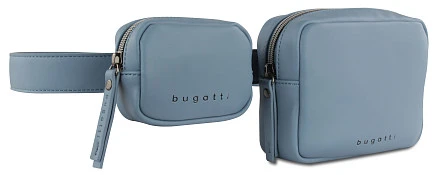 Сумка на пояс BUGATTI Almata, с кошельком, голубая, полиуретан, 29x5x13 см