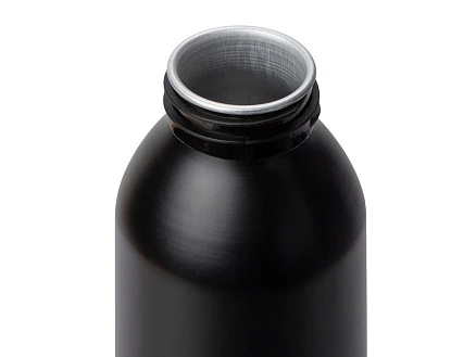 Алюминиевая бутылка для воды с ручкой Plain Alu, 650 мл, черный