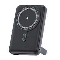 Магнитный внешний аккумулятор Axion с беспроводной зарядкой (15W), 10000 Mah, черный