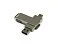 USB-флешка на 16 Гб поворотный механизм 2 в 1, c дополнительным разъемом Type-C с одноцветным металлическим клипом, серый small_img_1