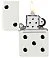 Зажигалка ZIPPO Domino Design с покрытием White Matte, латунь/сталь, белая, матовая, 38x13x57 мм small_img_3