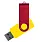 Флеш накопитель USB 2.0 Twister Сolor Mix 16GB, пластик Софт Тач/металл, желтый/красный_ЖЕЛТЫЙ 4