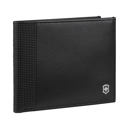 Портмоне VICTORINOX Altius Alox с защитой от сканирования RFID, чёрное, натуральная кожа, 9x1x11 см