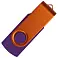 Флеш накопитель USB 2.0 Twister Сolor Mix 16GB, пластик Софт Тач/металл, фиолетовый/оранжевый small_img_2