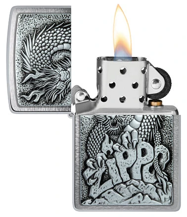 Зажигалка ZIPPO Classic с покрытием Brushed Chrome, латунь/сталь, серебристая, 38x13x57 мм