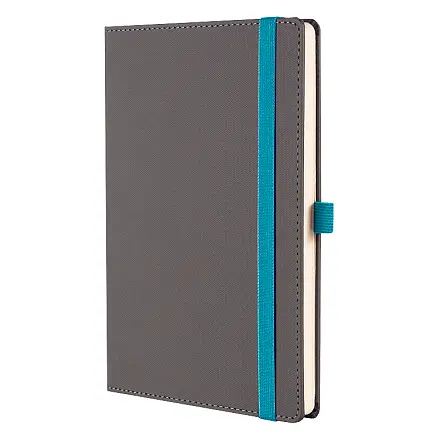 Ежедневник Alfa Note Pasu А5, серый/голубой,  недатированный, в твердой обложке