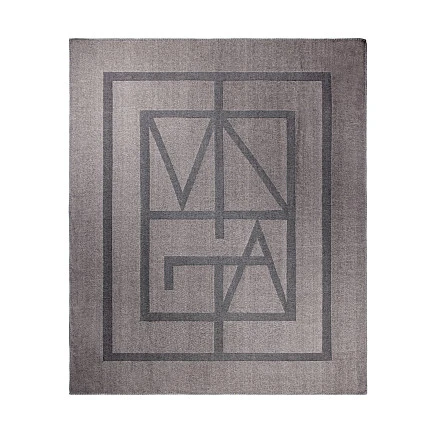 Плед VINGA Monogram из переработанного полиэстера GRS, 170x130 см