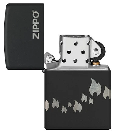 Зажигалка ZIPPO Classic с покрытием Black Matte, латунь/сталь, черная, матовая, 38x13x57 мм