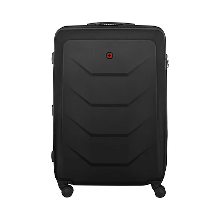Чемодан WENGER Prymo, чёрный, большой, 52х76х30 см, 93 л, ABS+PC