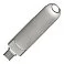 Флеш накопитель USB 2.0 + TYPE C Cupertino, металл, серебристый матовый, 32 GB small_img_3