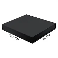 Подарочная коробка, размер 29,7*28,0*4,5 см, Solution Prestige Magnum Fabrique с магнитным клапаном под индивидуальную вырубку, черная, с черным ложементом