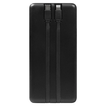 Внешний аккумулятор (powerbank) «Stream 20», 20 000 mAH, с двумя зарядными шнурами,  22,5W (Ватт)  super fast charge, Power Delivery (PD) 25.5W (dfnn), c цифровым дисплеем для контроля заряда, черный