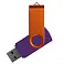 Флеш накопитель USB 2.0 Twister Сolor Mix 16GB, пластик Софт Тач/металл, фиолетовый/оранжевый small_img_1