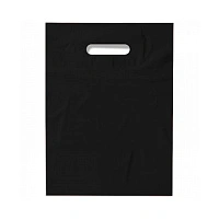 Пакет ПВД 30*40+3, 80 мкм, чёрный, pantone Black