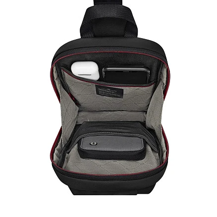 Рюкзак с одним плечевым ремнём VICTORINOX Travel Essentials, черный, полиэстер, 18x8x30 см