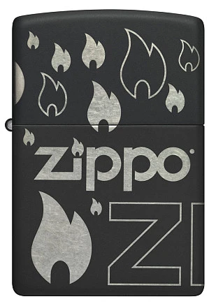 Зажигалка ZIPPO Classic с покрытием Black Matte, латунь/сталь, черная, матовая, 38x13x57 мм