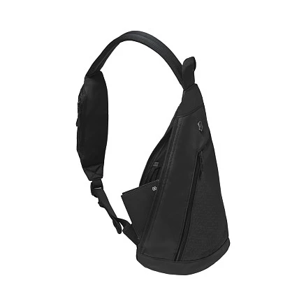 Рюкзак с одним плечевым ремнём VICTORINOX Altmont Original, чёрный, нейлон, 25x14x43 см, 7 л