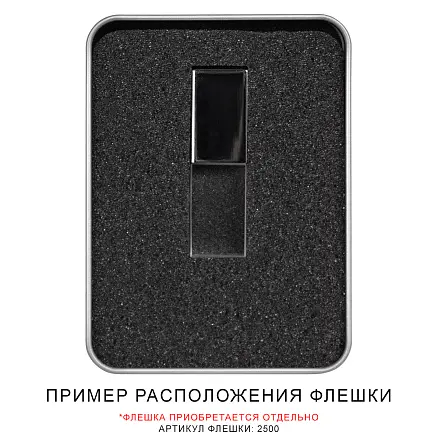 Футляр Кристалл для флеш накопителя металлический, размер 11,5*8,5 см, серебристый