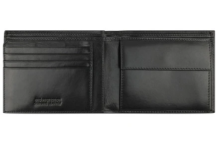 Портмоне BUGATTI Nobile, с защитой данных RFID, чёрное, воловья кожа/полиэстер, 12х2х9,5 см